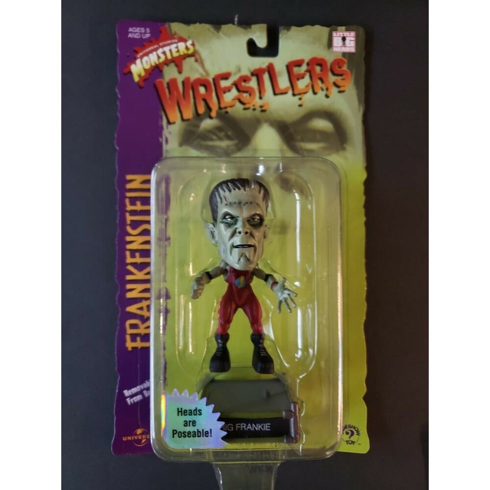 Little Big Heads Monsters Wrestlers Big Frankie  Universal Studios 2000 New U159